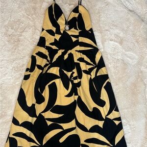 Mon Renn Surreal Black Midi Dress